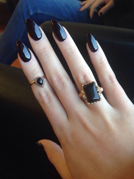 short-black-acrylic-nails-93_13 Unghii scurte acrilice negre