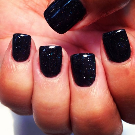 short-black-acrylic-nails-93_20 Unghii scurte acrilice negre