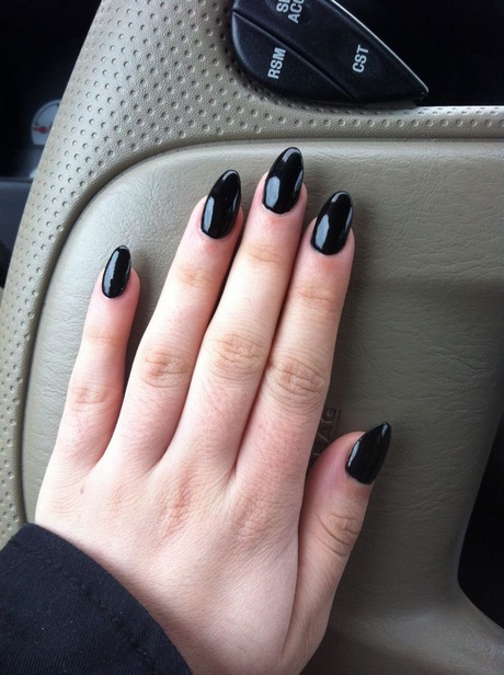 short-black-acrylic-nails-93_9 Unghii scurte acrilice negre