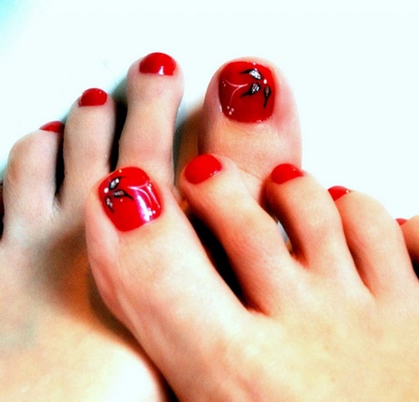 toe-nail-art-red-50_20 Toe nail art roșu