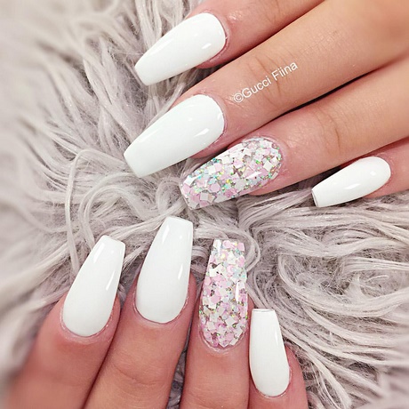 white-cute-nails-68_15 Alb drăguț cuie