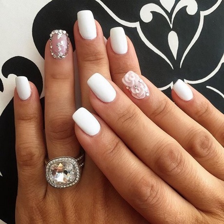 white-cute-nails-68_4 Alb drăguț cuie