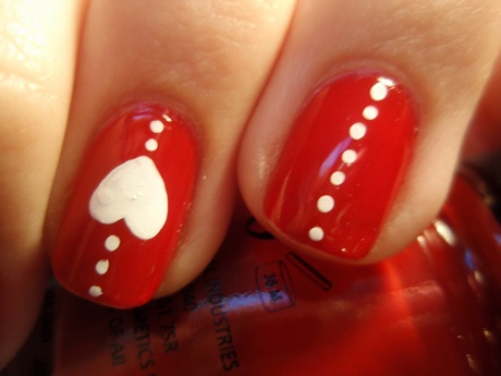 white-red-nail-art-70_15 Alb roșu nail art