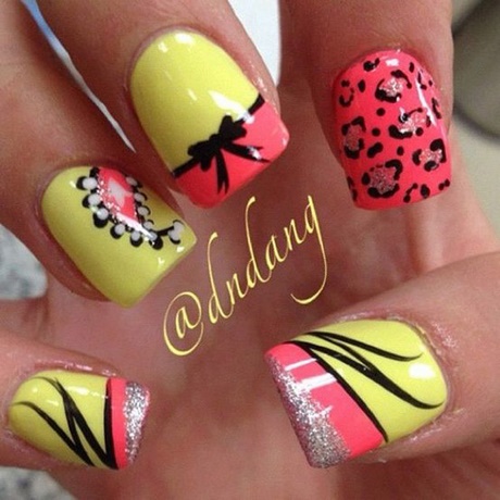 yellow-and-red-nail-art-22_12 Arta unghiilor galbene și roșii