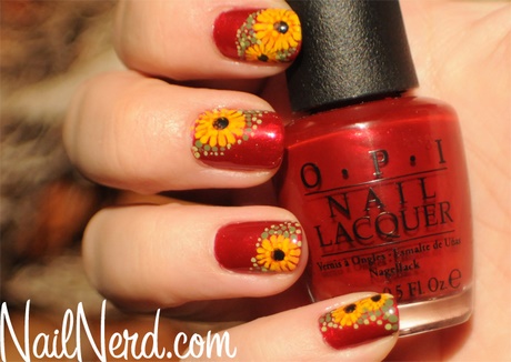 yellow-and-red-nail-art-22_17 Arta unghiilor galbene și roșii