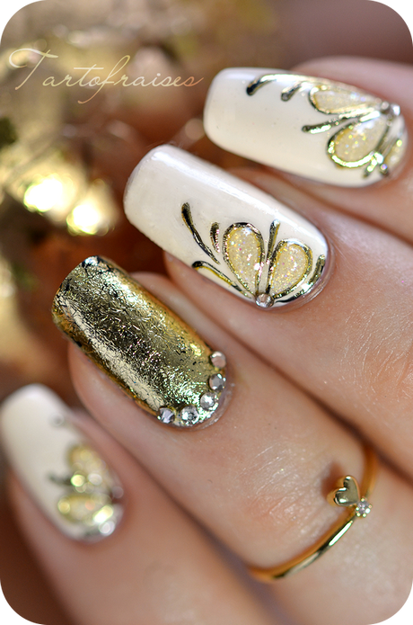 3d-golden-nail-art-85 3D aur nail art