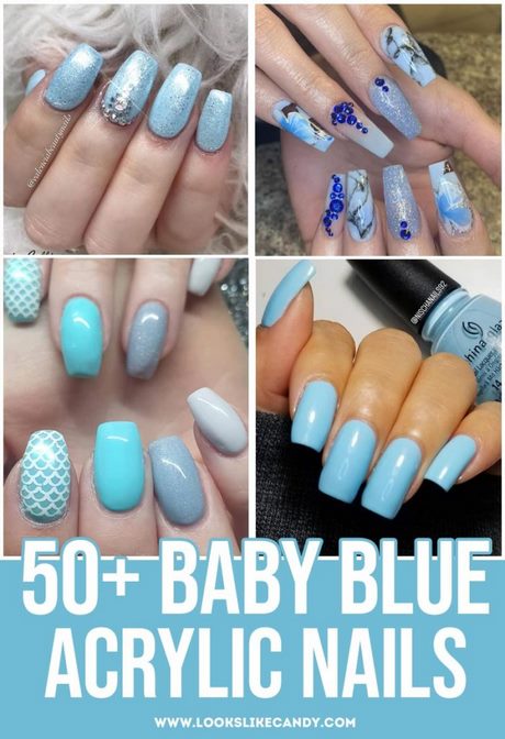 baby-blue-acrylic-nail-designs-77_5 Modele de unghii acrilice albastre pentru copii