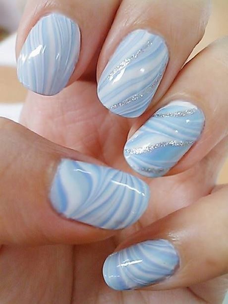 baby-blue-gel-nail-designs-31_18 Modele de unghii cu gel albastru pentru copii