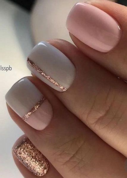 Belle unghie rosa oro
