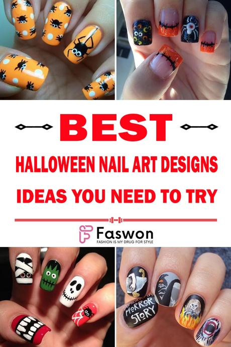 best-halloween-nail-art-65 Cel mai bun halloween nail art