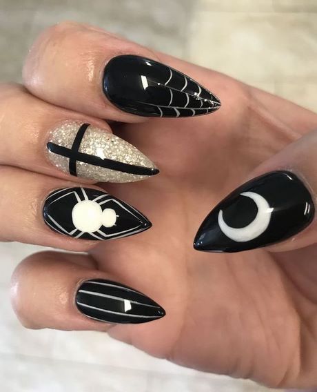 black-nail-designs-for-halloween-21_13 Modele de unghii negre pentru halloween