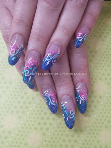 blue-pink-nail-art-81_8 Albastru roz nail art