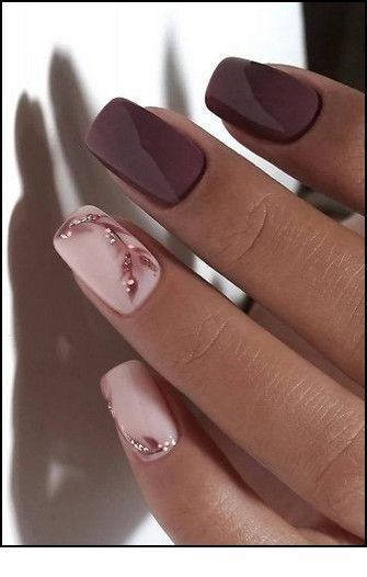 brown-and-pink-nail-designs-35_14 Modele de unghii maro și roz