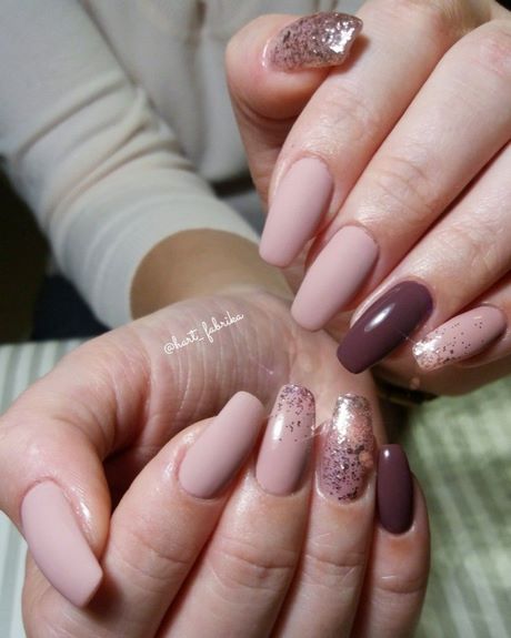 brown-and-pink-nail-designs-35_6 Modele de unghii maro și roz