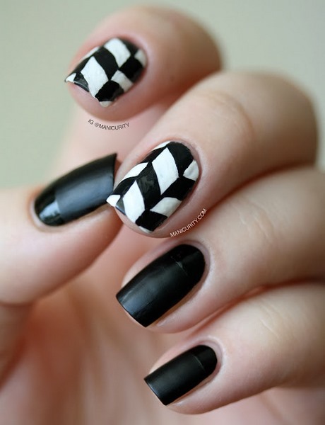 brown-and-white-nail-designs-40_14 Modele de unghii maro și alb