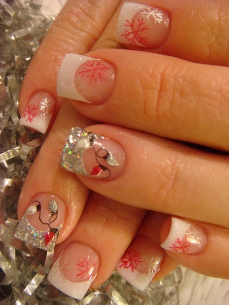 christmas-french-manicure-ideas-65_8 Idei de manichiură franceză de Crăciun