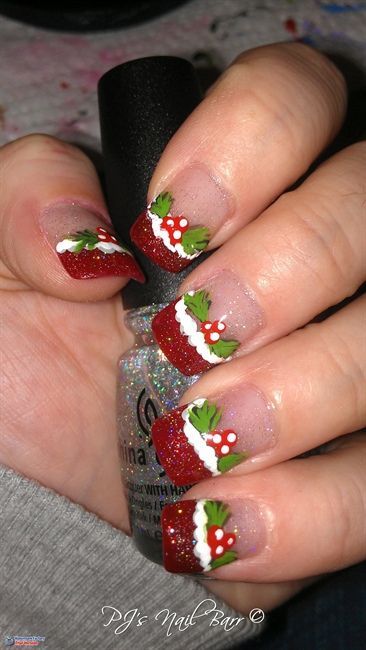 christmas-holly-nails-41_11 Crăciun holly cuie