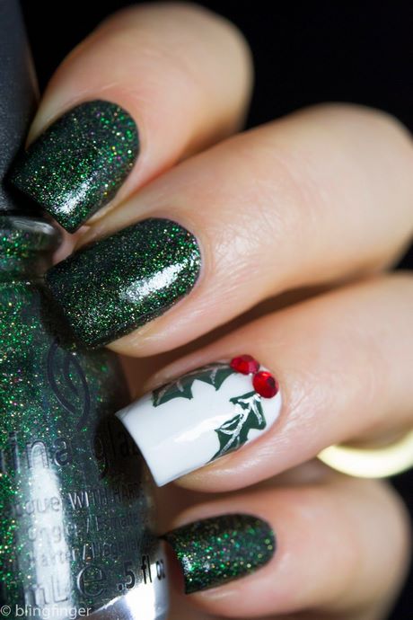 christmas-holly-nails-41_4 Crăciun holly cuie