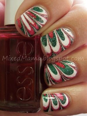 christmas-marble-nails-99_14 Cuie de marmură de Crăciun