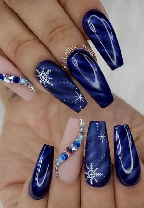 christmas-nail-designs-blue-72 Modele de unghii de Crăciun albastru