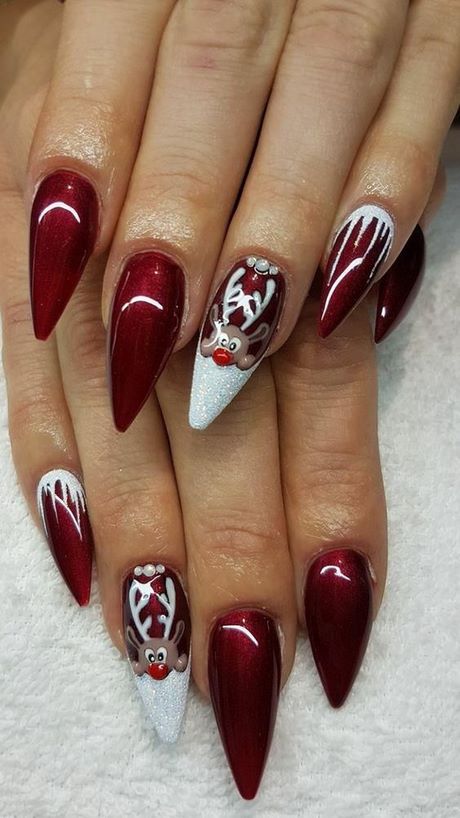 christmas-stiletto-nail-designs-39_11 Modele de unghii stiletto de Crăciun