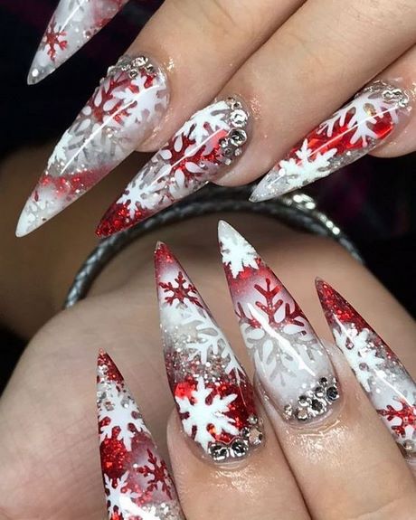 christmas-stiletto-nail-designs-39_16 Modele de unghii stiletto de Crăciun