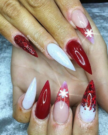 christmas-stiletto-nail-designs-39_6 Modele de unghii stiletto de Crăciun