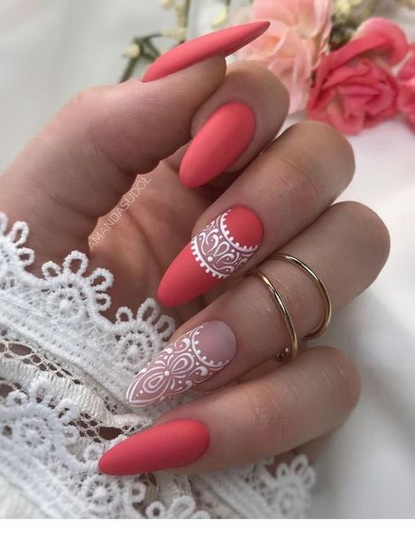 coral-and-white-nail-designs-80_8 Modele de unghii Coral și alb