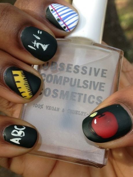 cute-back-to-school-nail-designs-18_16 Drăguț înapoi la școală modele de unghii