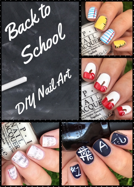 cute-back-to-school-nail-designs-18_8 Drăguț înapoi la școală modele de unghii