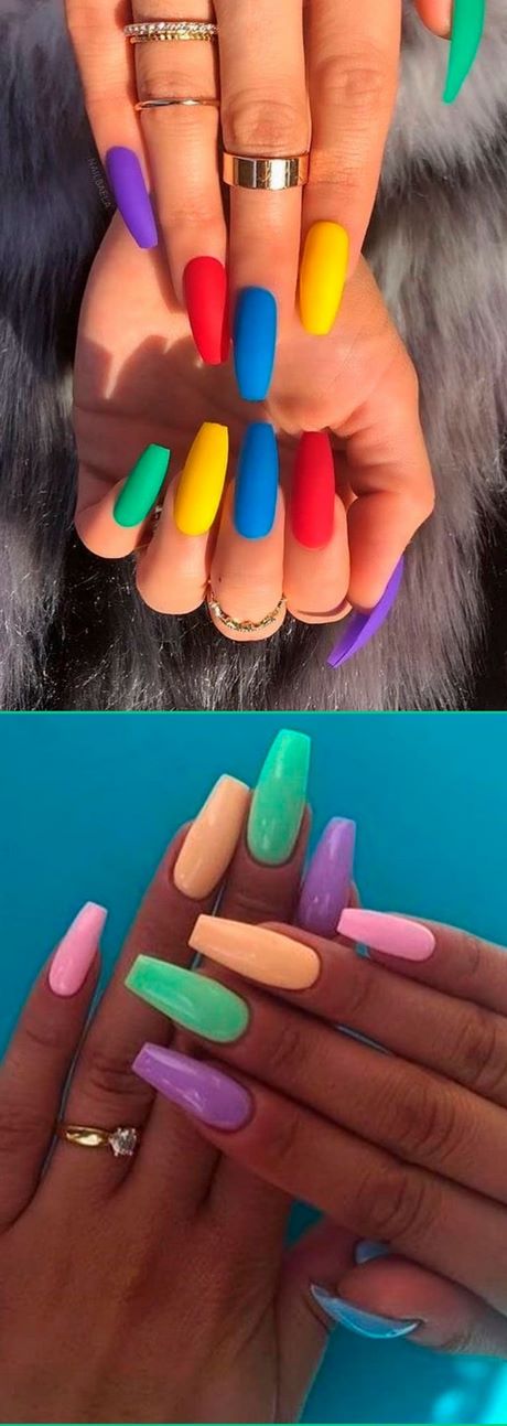 cute-multicolored-nails-83_3 Drăguț unghii multicolore