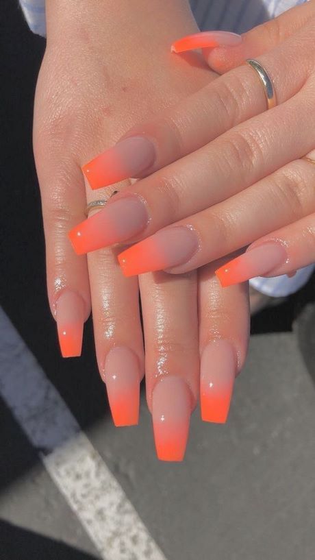 cute-orange-nail-designs-29_13 Modele drăguțe de unghii portocalii
