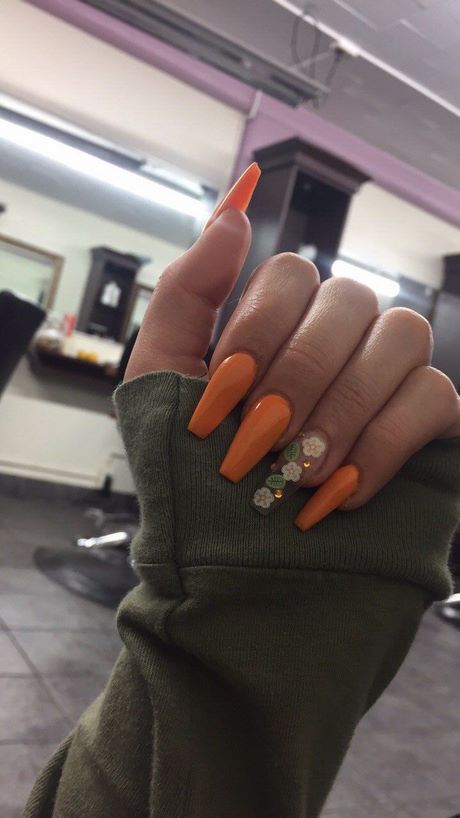 cute-orange-nail-designs-29_2 Modele drăguțe de unghii portocalii