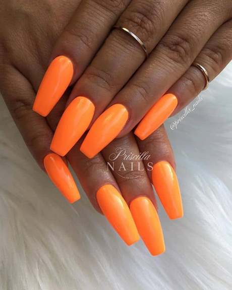 cute-orange-nail-designs-29_4 Modele drăguțe de unghii portocalii