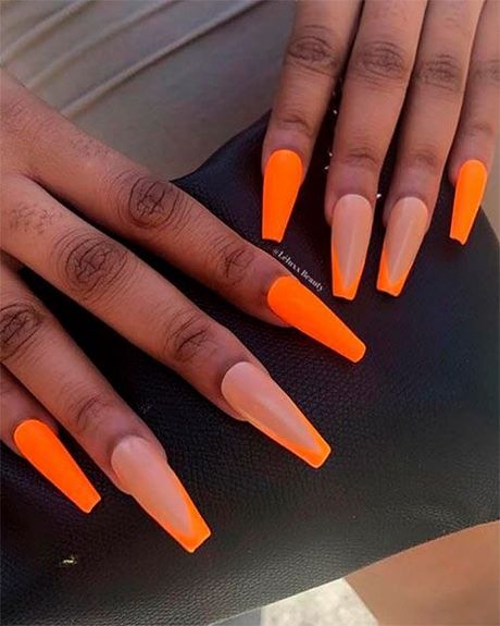 cute-orange-nail-designs-29_5 Modele drăguțe de unghii portocalii