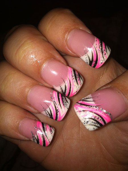 cute-pink-and-black-nails-95_3 Drăguț roz și unghii negre