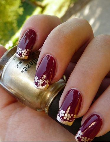 dark-burgundy-nail-designs-49_18 Modele de unghii întunecate de burgundă