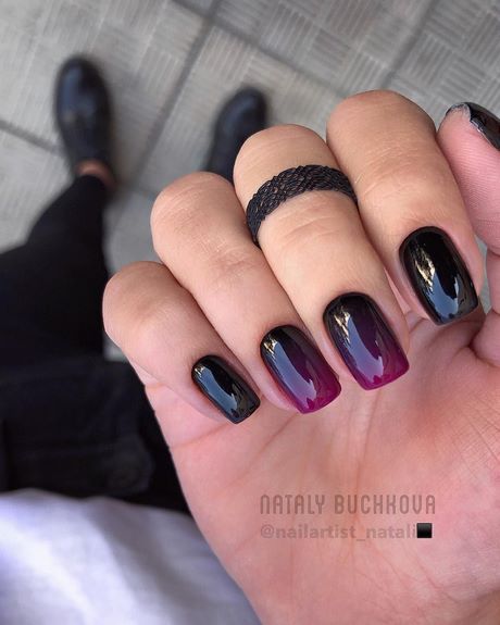 dark-colour-nail-designs-64_12 Modele de unghii de culoare închisă