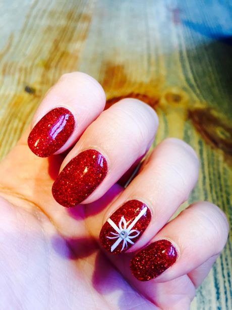 dipping-powder-christmas-nail-designs-20 Scufundare pulbere de Crăciun modele de unghii