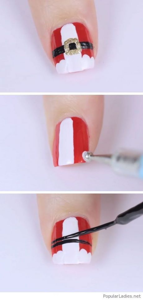 easy-christmas-nail-art-designs-for-beginners-step-by-step-97_12 Ușor de Crăciun nail art modele pentru incepatori pas cu pas