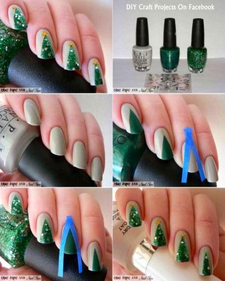 easy-christmas-nails-for-beginners-06_18 Cuie ușoare de Crăciun pentru începători