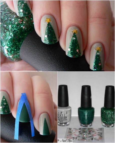 easy-designs-of-christmas-nails-75_16 Modele ușoare de unghii de Crăciun