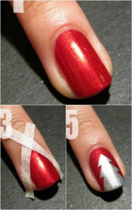 easy-designs-of-christmas-nails-75_5 Modele ușoare de unghii de Crăciun