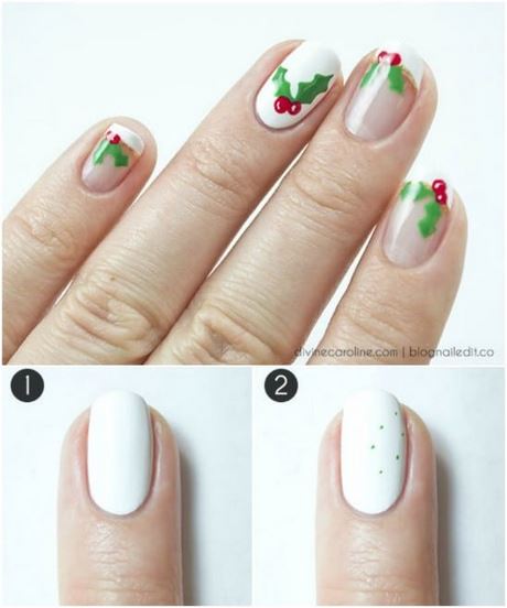 easy-designs-of-christmas-nails-75_8 Modele ușoare de unghii de Crăciun