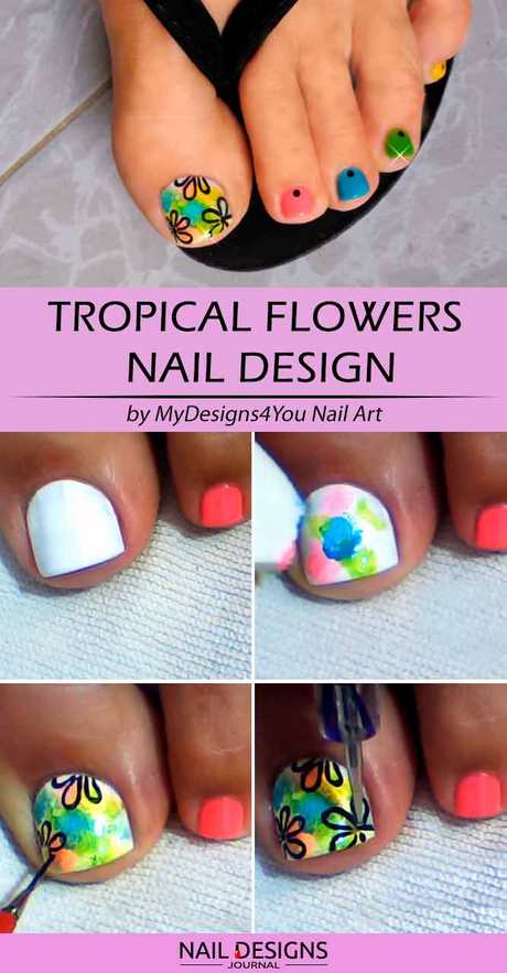 easy-diy-toe-nail-designs-63 Ușor diy toe unghii modele