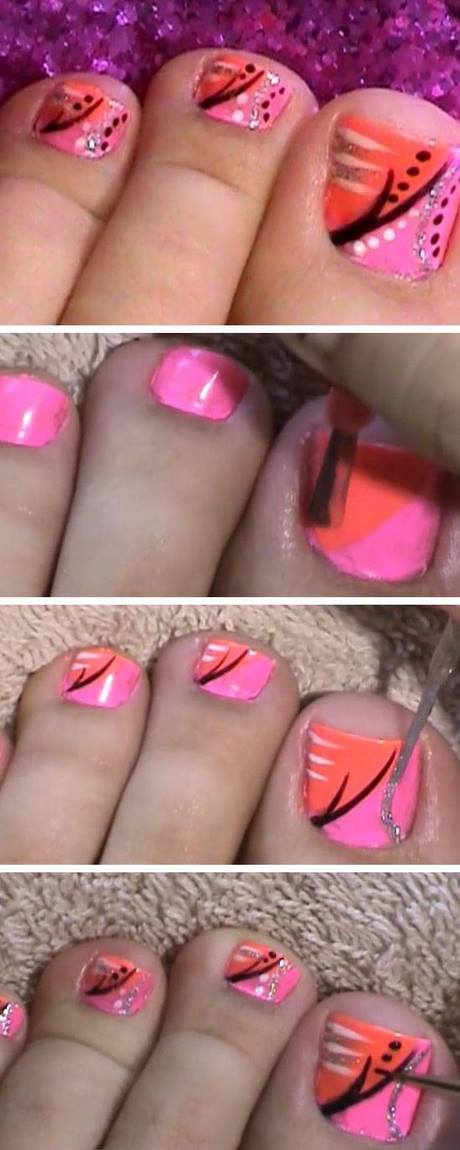 easy-diy-toe-nail-designs-63_15 Ușor diy toe unghii modele