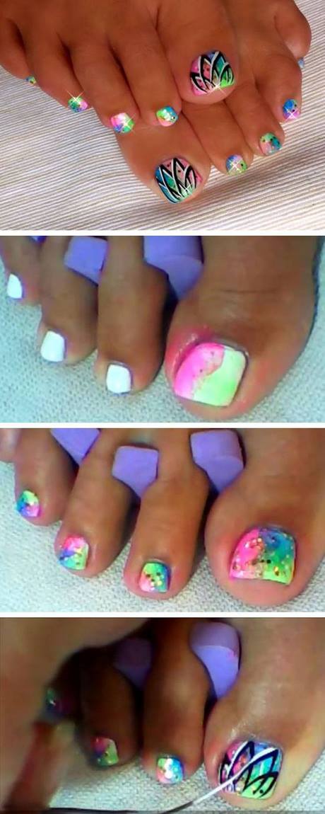 easy-diy-toe-nail-designs-63_6 Ușor diy toe unghii modele