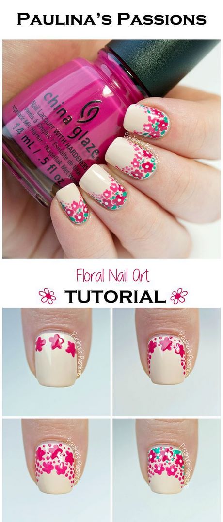 easy-flower-nail-designs-step-by-step-01_3 Design ușor de unghii de flori pas cu pas