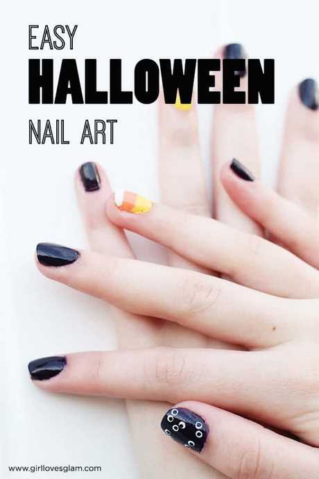 easy-halloween-nail-art-for-beginners-42_13 Ușor de halloween nail art pentru incepatori