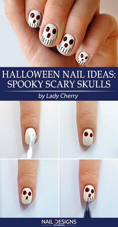 easy-halloween-nail-art-for-beginners-42_19 Ușor de halloween nail art pentru incepatori